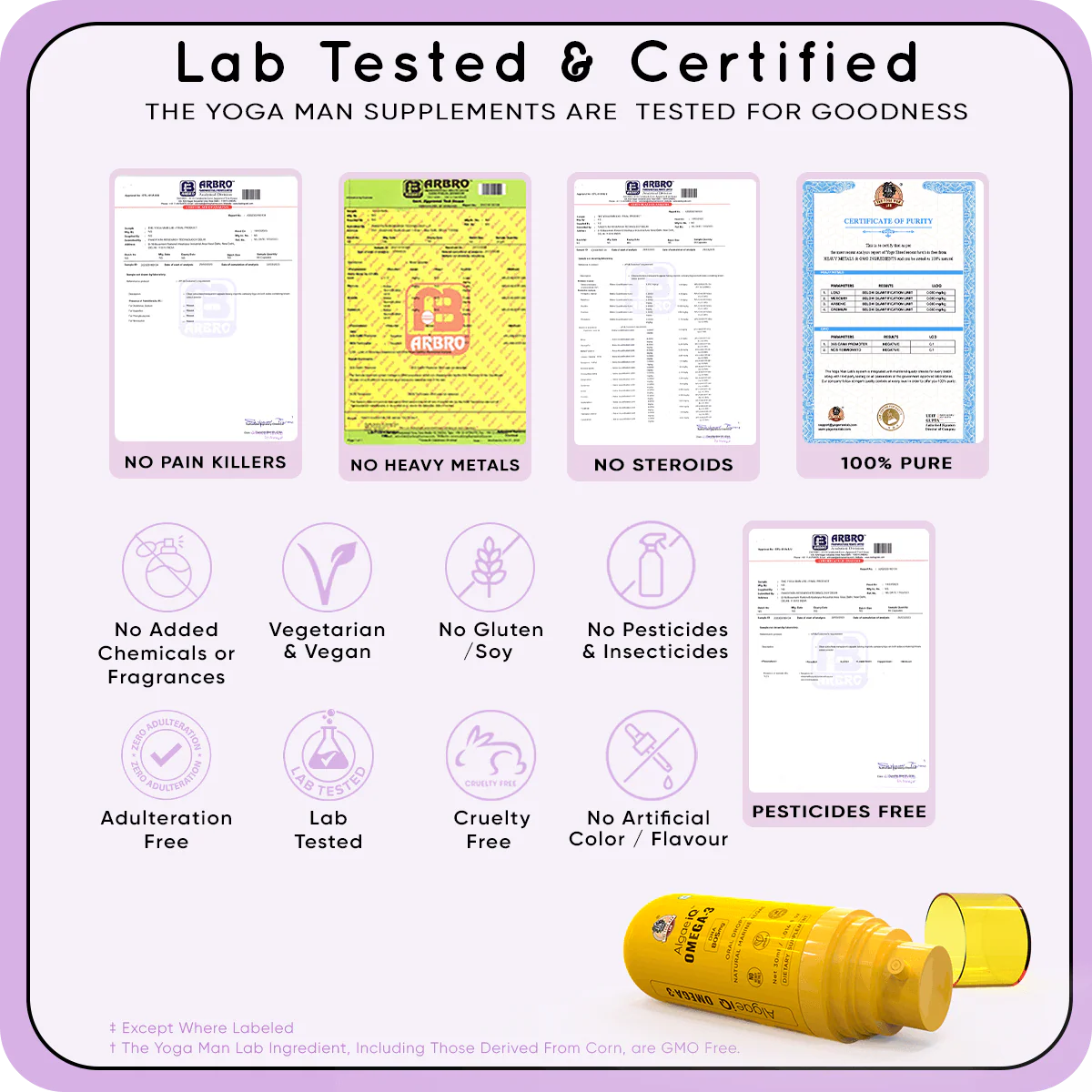 YogaManLab® AlgaeIQ Omega-3 with 800mg DHA | TEST - Image 7