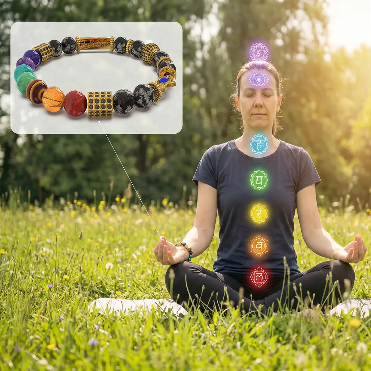 Ancient Yantra - Tiger Eye Stone Chakra Yantra - For Women - Image 6