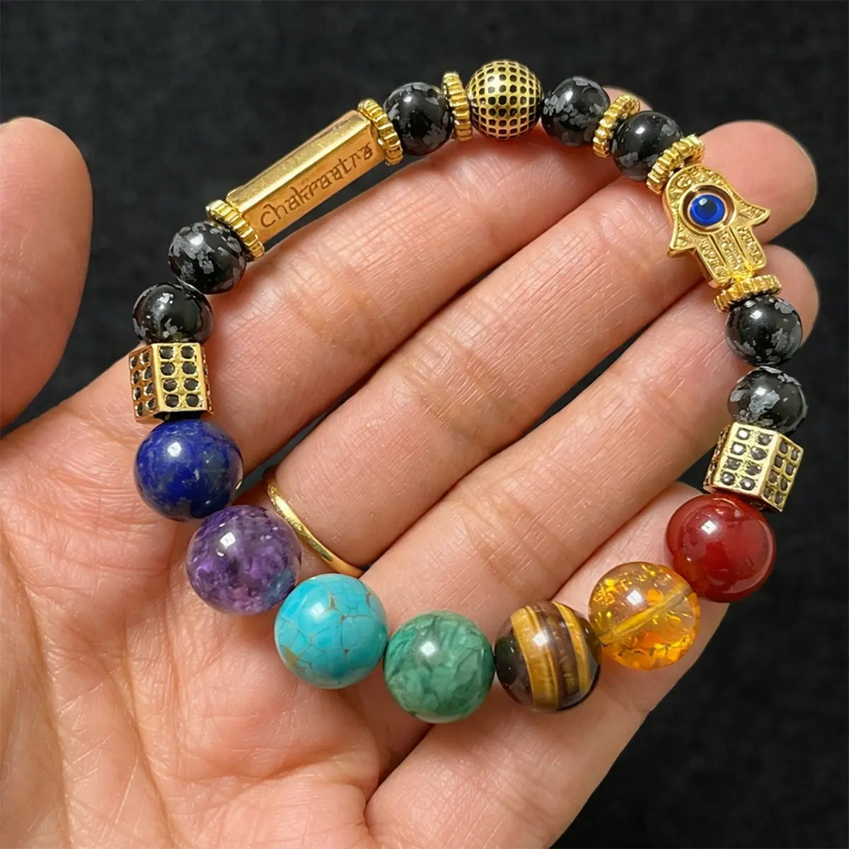 Ancient Yantra - Tiger Eye Stone Chakra Yantra - For Women - Image 16