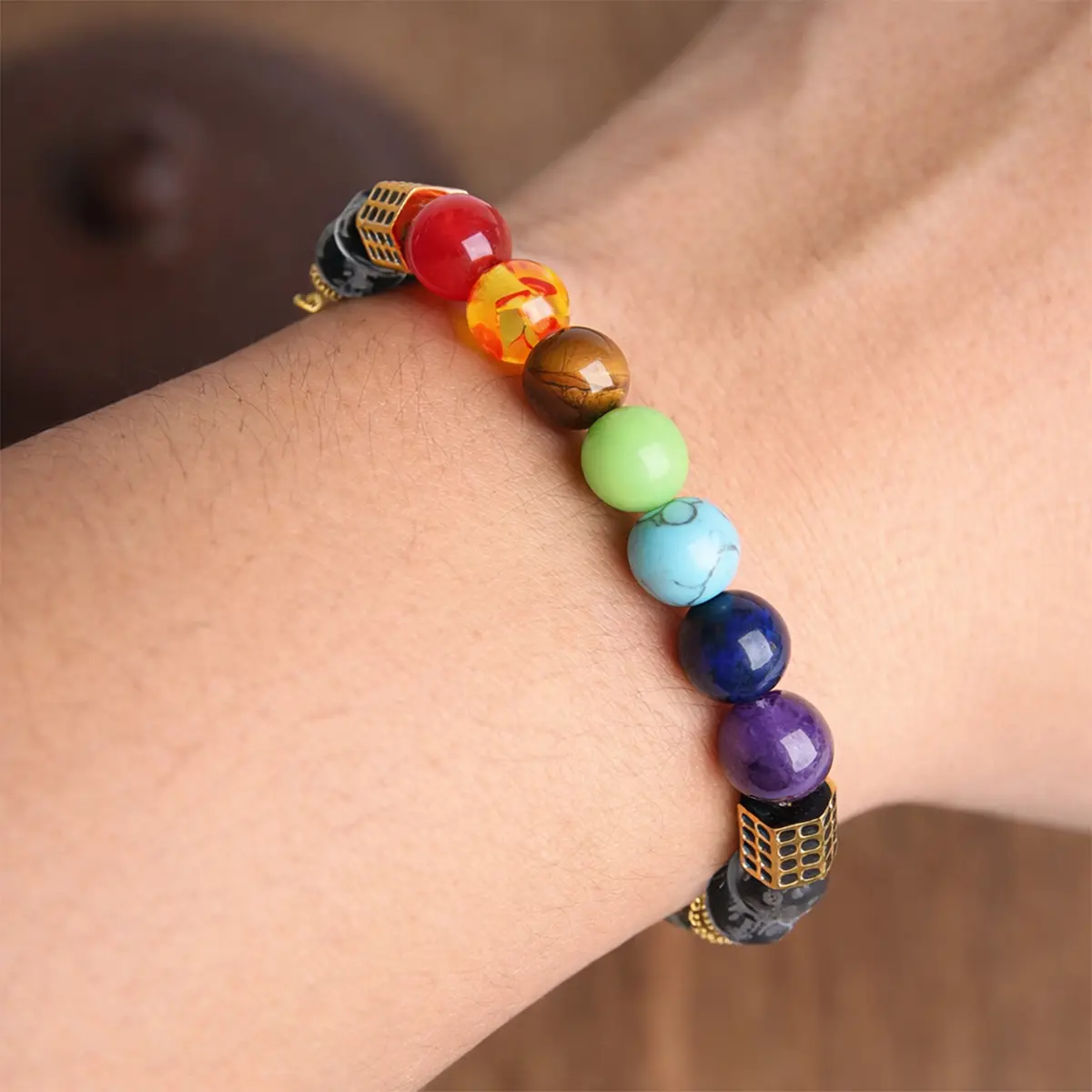 Ancient Yantra - Tiger Eye Stone Chakra Yantra - For Men - Image 5