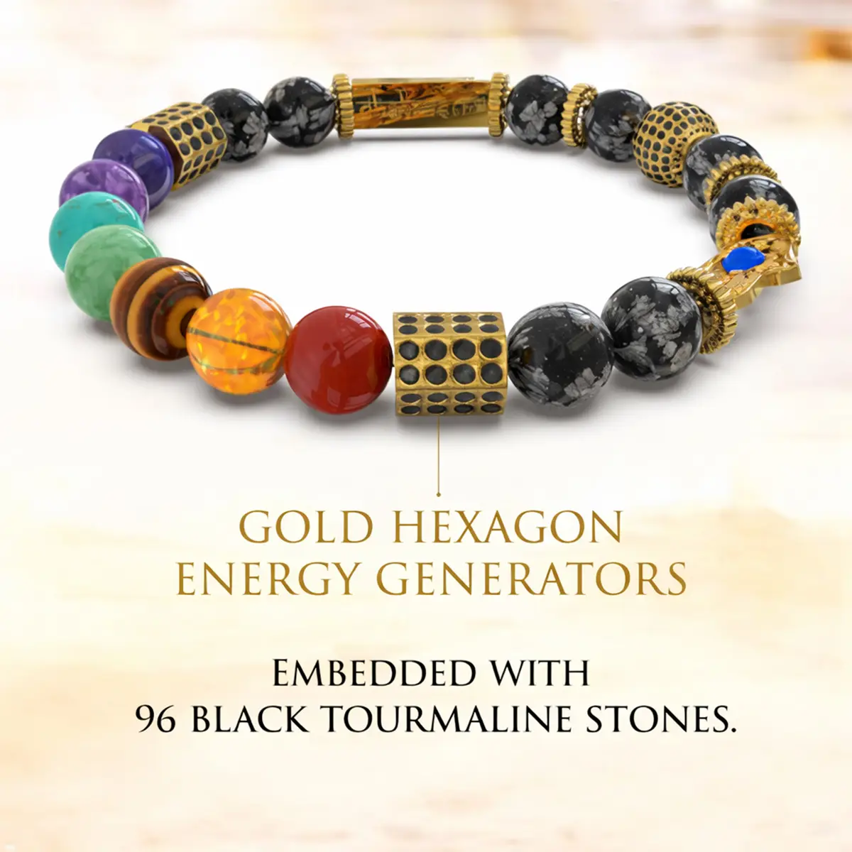 Ancient Yantra - Tiger Eye Stone Chakra Yantra - For Men - Image 9