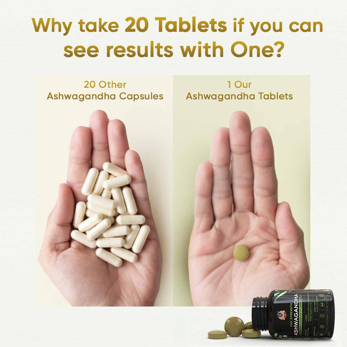 YogaManLab® Ashwagandha Tablets - 100% Lab Certified | Xtra Energy Booster & Stress Reliever - 30 Tablets - Image 7