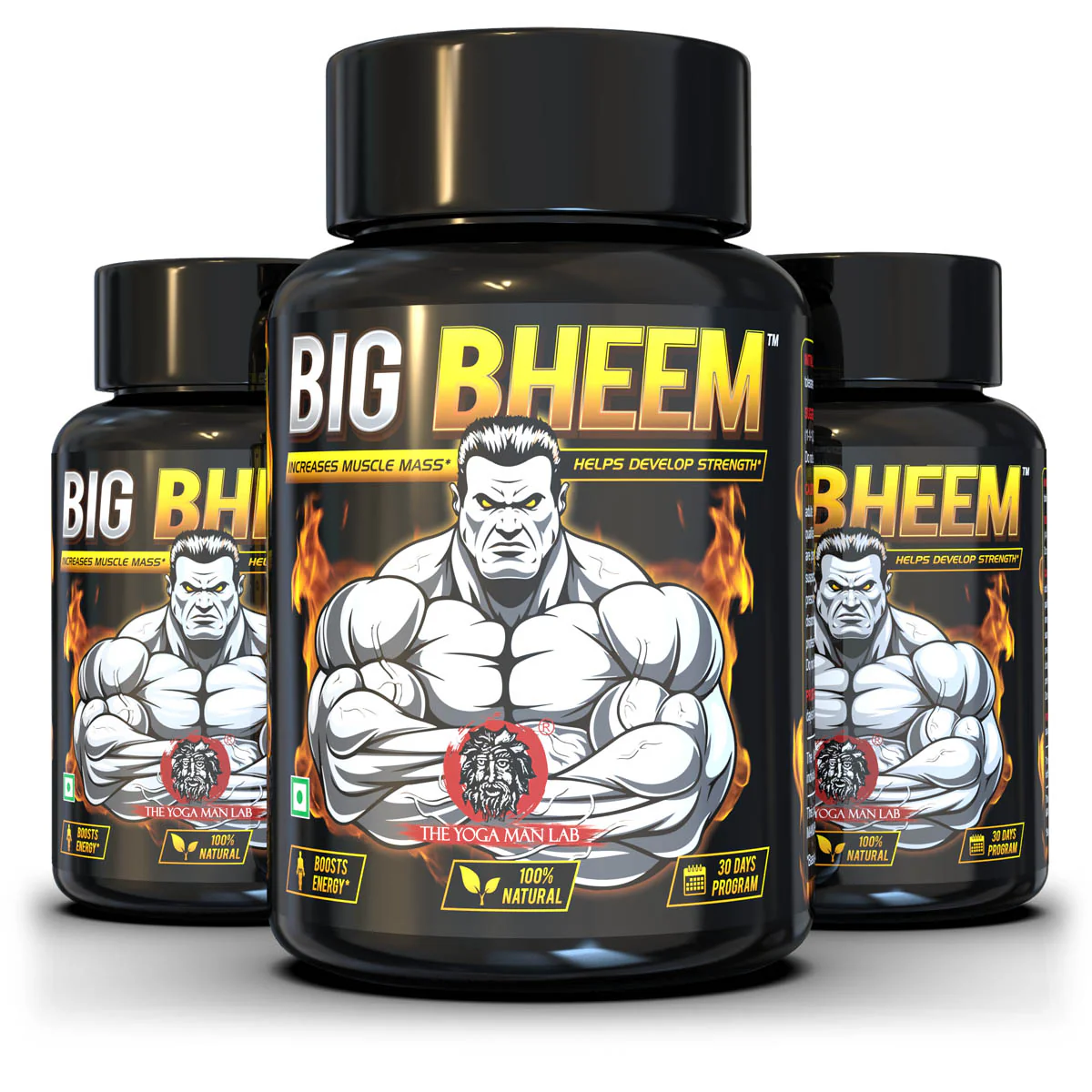 BIG BHEEM - Muscle & Weight Gain Supplement | 100% Natural Ayurvedic Testo Booster For Increased Bedroom Performance - Image 19