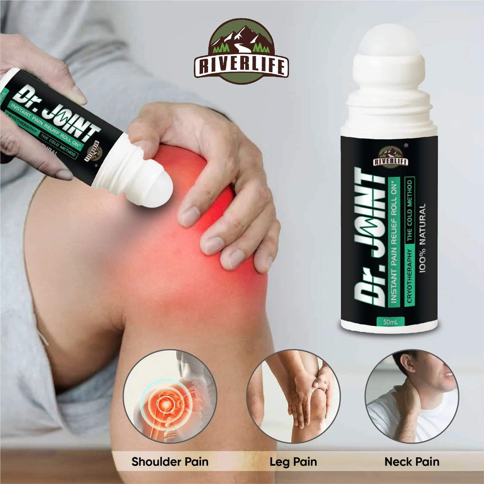 YogaManLab® Dr. Joint Roll-On For Instant Pain Relief | Ayurvedic Oil Formula | 100% Natural - Image 3