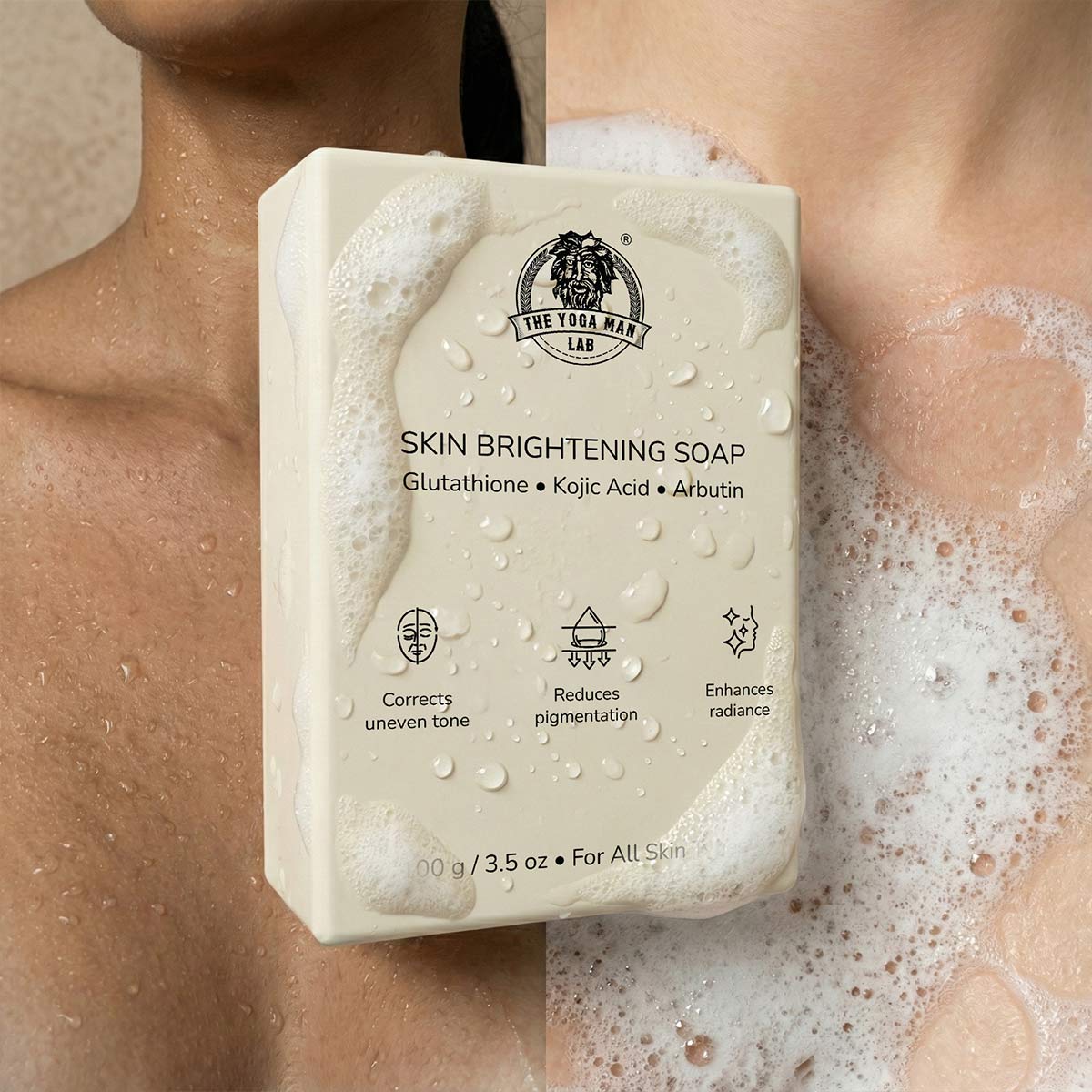 YogaManLab® Glutathione Skin Whitening Kojic Acid Soap | Makes Skin Bright & Glowing | Glutathione, Chandan, Haldi, Kesar, Sandal Wood and Saffron Soap | For Men & Women Skin - Image 14