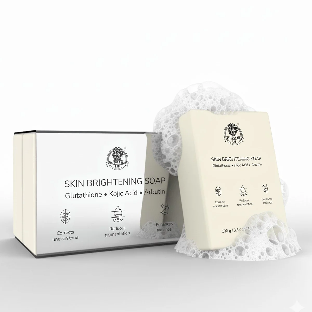YogaManLab® Glutathione Skin Whitening Kojic Acid Soap | Makes Skin Bright & Glowing | Glutathione, Chandan, Haldi, Kesar, Sandal Wood and Saffron Soap | For Men & Women Skin - Image 18