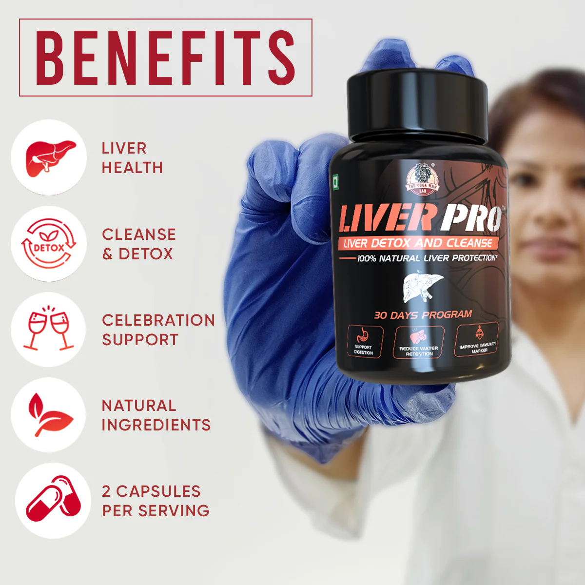 YogaManLab® Liver Pro - Fatty Liver Ayurvedic Supplement | Helps Restore Liver Health & Remove Toxins | 100% Natural & Ayurvedic | 28 Days Program - Image 7