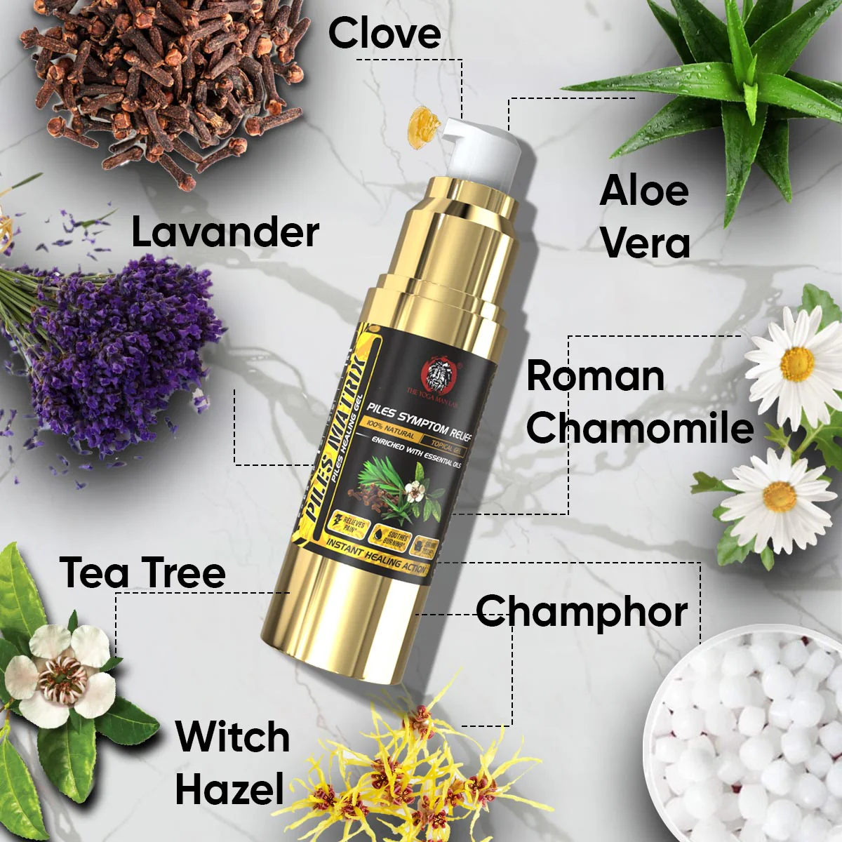 YogaManLab® PILES MATRIX - Ayurvedic Piles Healing Lepam | Relieves Itching, Inflammation & Lubricates Area | Made with 100% Natural Essential Oils - Image 4