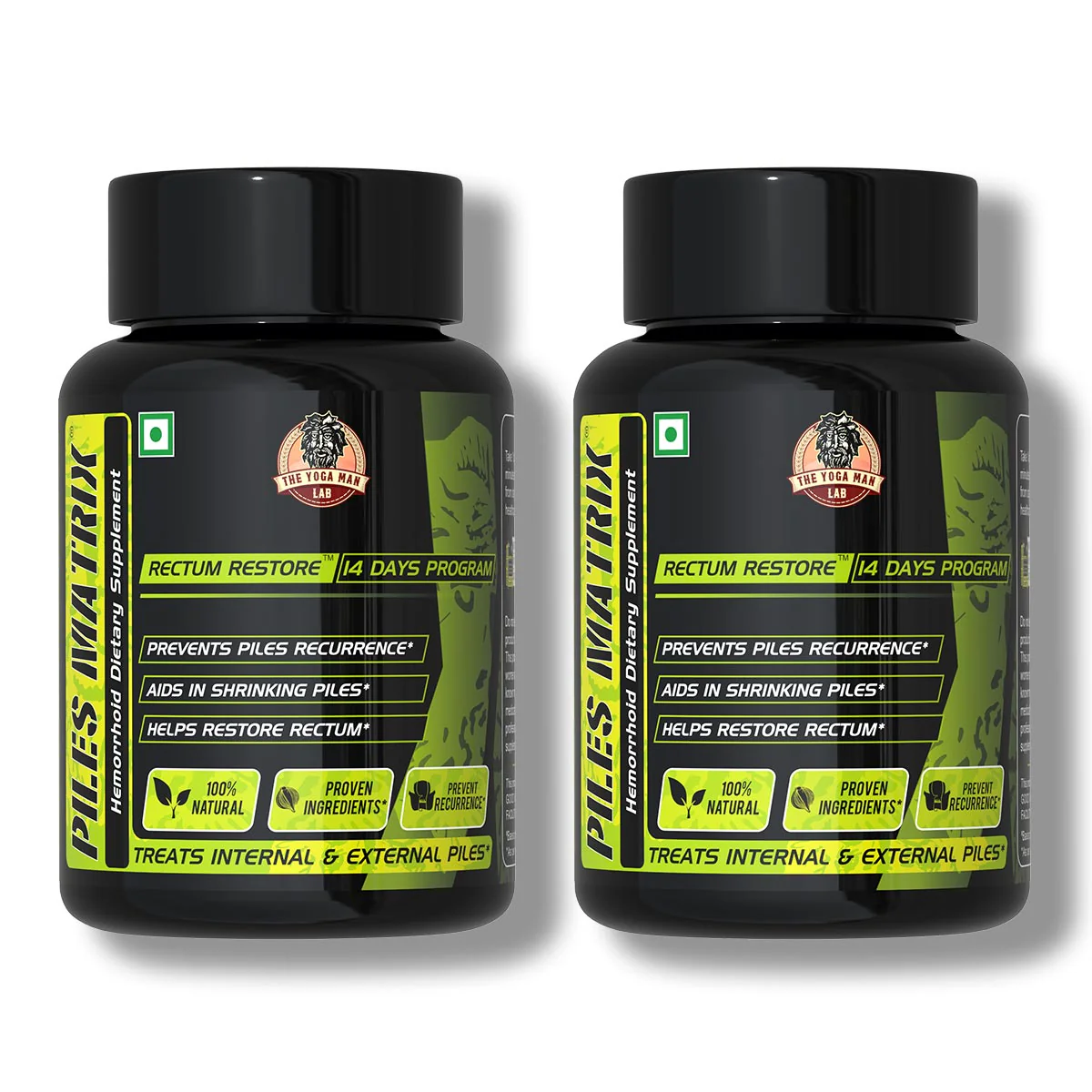 YogaManLab® PILES MATRIX - RECTUM RESTORE Ayurvedic Supplement | Shrink Piles Lumps & Mass and Treats Constipation | 100% Natural - Image 10