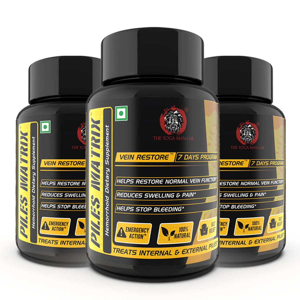 YogaManLab® PILES MATRIX Vein Restore Ayurvedic Medicine | Stops Bleeding, Relieves Pain & Itching | 100% Natural - Image 7