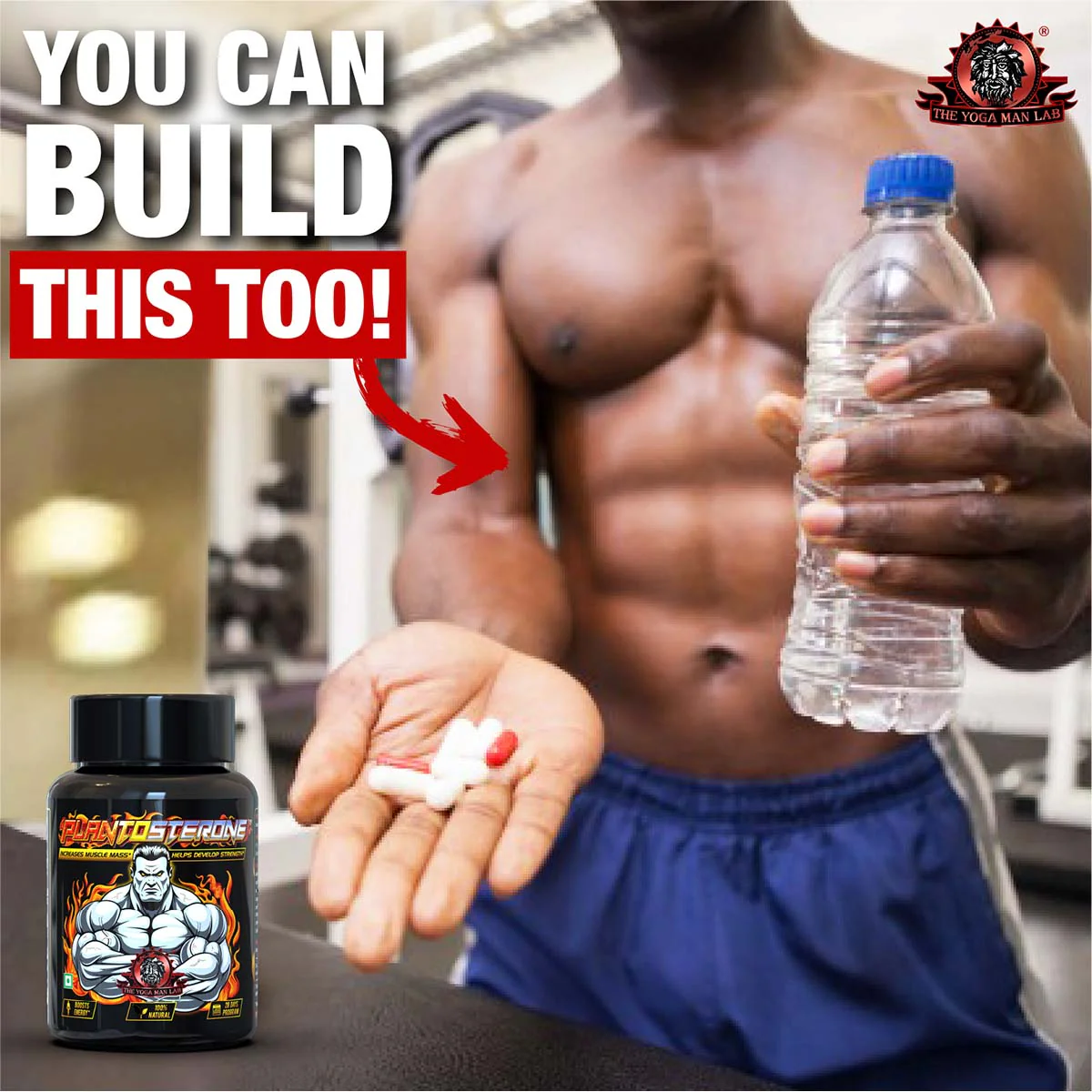 YogaManLab® PLANTOSTERONE - Ayurvedic Muscle Builder & Testosterone Booster | Helps Increase Muscle Size & Body Weight| 100% Natural - Image 19