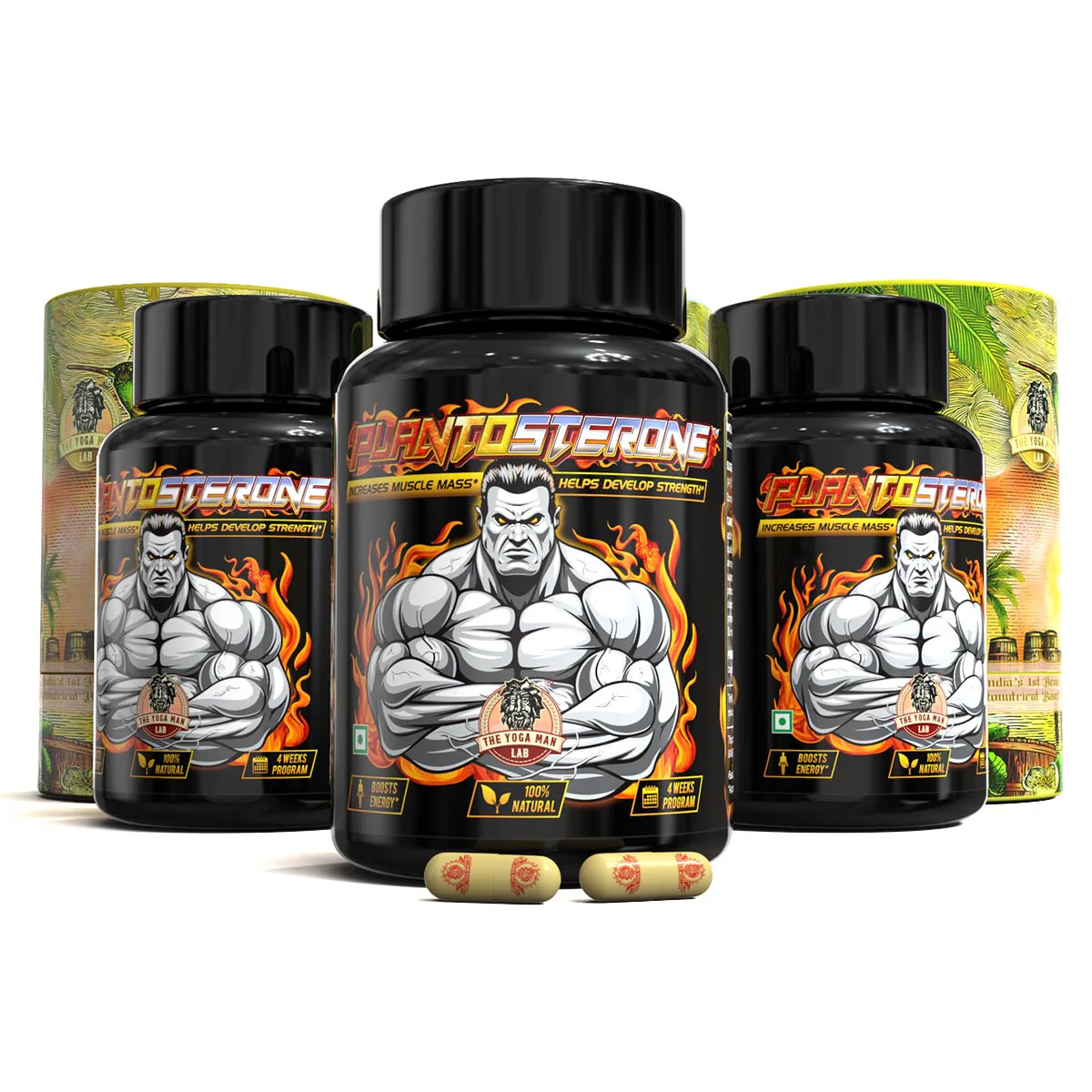YogaManLab® PLANTOSTERONE - Ayurvedic Muscle Builder & Testosterone Booster | Helps Increase Muscle Size & Body Weight| 100% Natural - Image 33