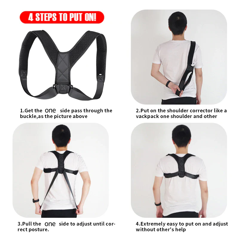YogaManLab® Posture Corrector Belt - Back Pain, Hips Pain, Sciatica Pain - Corrects Hump Back - Image 3