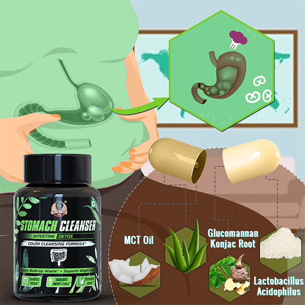 YogaManLab® STOMACH CLEANSER - Probiotic Detox & Flatter Belly Ayurvedic Supplement | 14-Days Program To Remove Constipation & Toxins | 100% Natural with Probiotics - Image 16