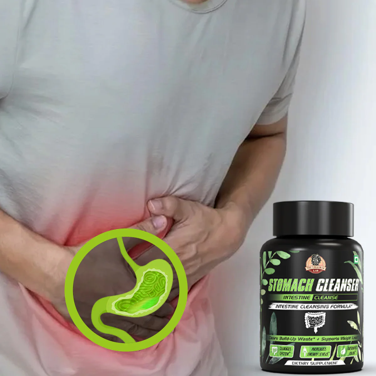 YogaManLab® STOMACH CLEANSER- Intestine Detox Ayurvedic Supplement | 14-Days Detox Program To Remove Constipation & Toxins | 100% Natural with Probiotics - Image 16