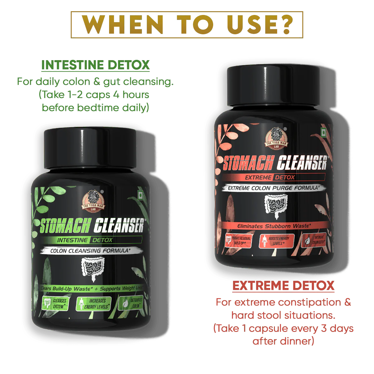 YogaManLab® STOMACH CLEANSER - Probiotic Detox & Flatter Belly Ayurvedic Supplement | 14-Days Program To Remove Constipation & Toxins | 100% Natural with Probiotics - Image 27