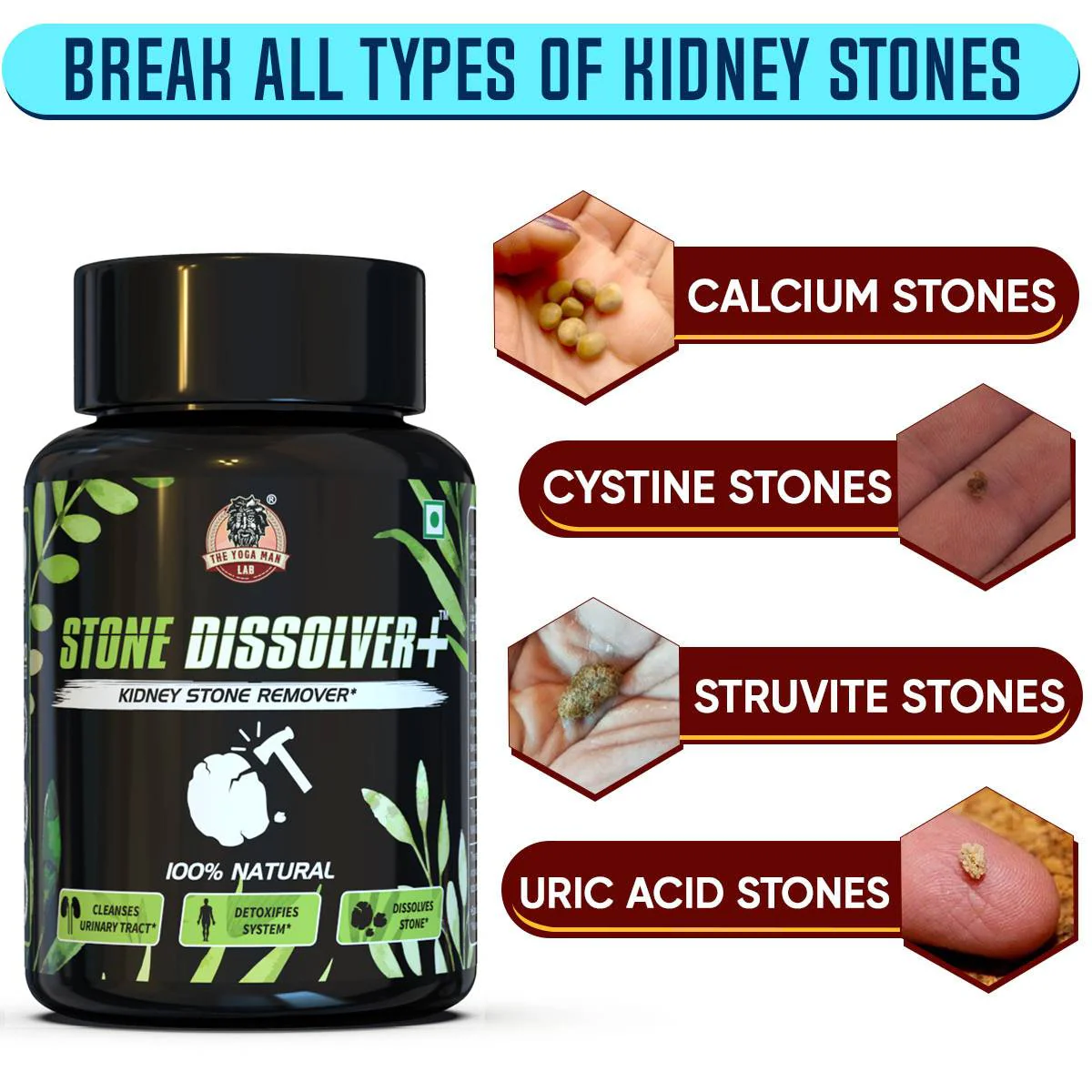 YogaManLab® STONE DISSOLVER+ - Stone Remover Ayurvedic Supplement | 100% Natural & Plant Based - Image 8