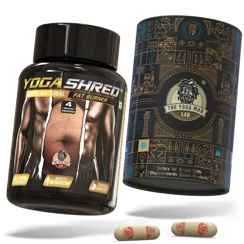 YogaManLab® YOGA SHRED - Burn Fat At-Home Ayurvedic Supplement Capsules (Men) | Helps in Weight Loss & Boosting Energy | Ayurvedic & 100% Natural - Image 13