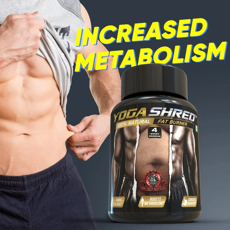 YogaManLab® YOGA SHRED - Burn Fat At-Home Ayurvedic Supplement Capsules (Men) | Helps in Weight Loss & Boosting Energy | Ayurvedic & 100% Natural - Image 7