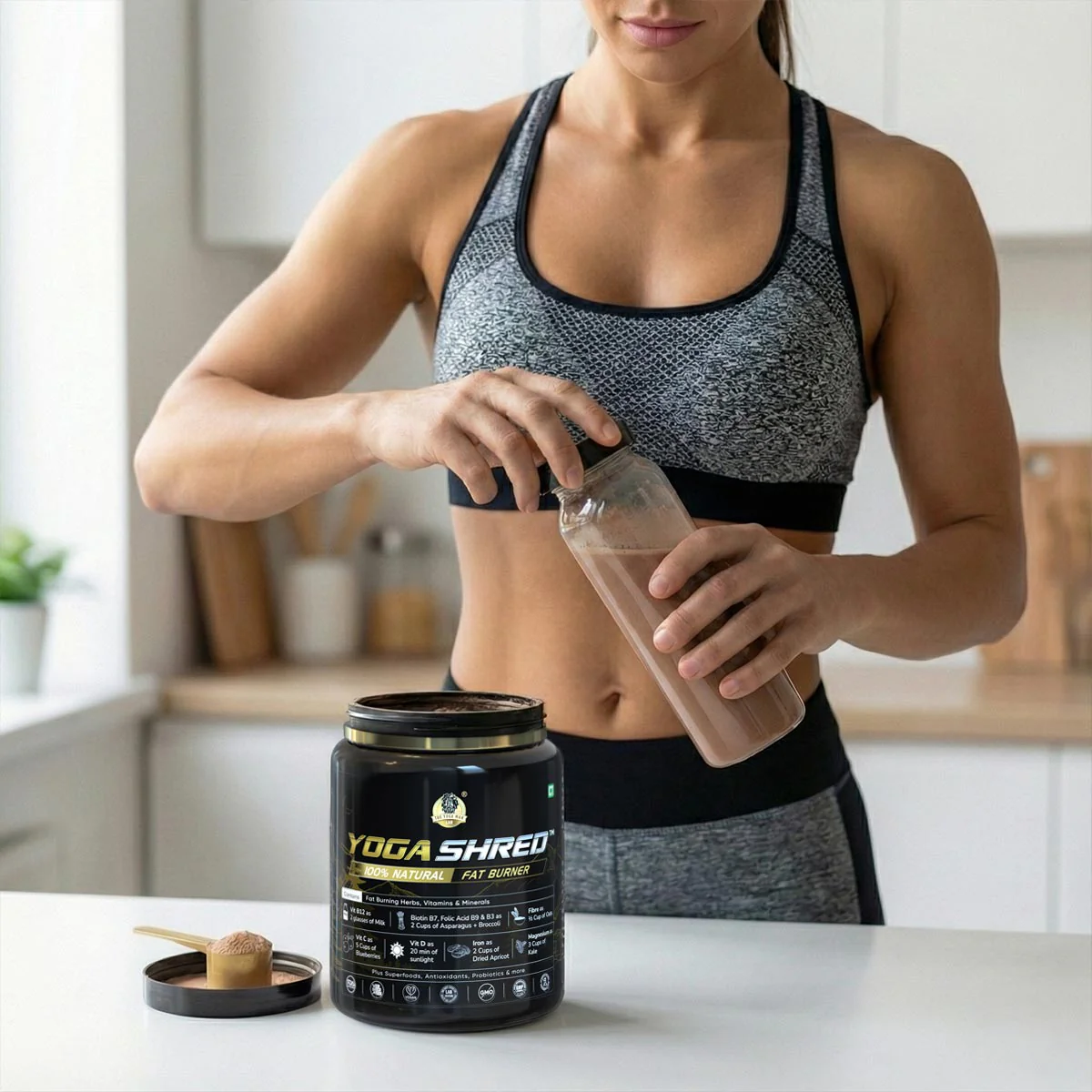 YogaManLab® YOGA SHRED - Burn Fat At-Home Ayurvedic Supplement Powder(Women) | Helps in Weight Loss & Boosting Energy | Ayurvedic & 100% Natural - Image 5