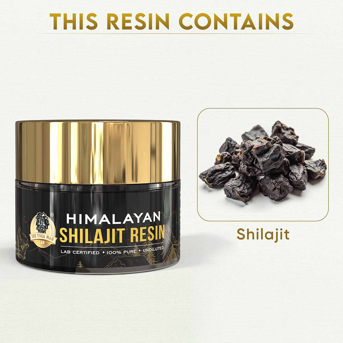 YogaManLab® Himalayan Shilajit Resin Gold | High Fulvic Acid & 87 Trace Minerals | Lab Certified, 100% Natural | 10gm Pack - Image 2