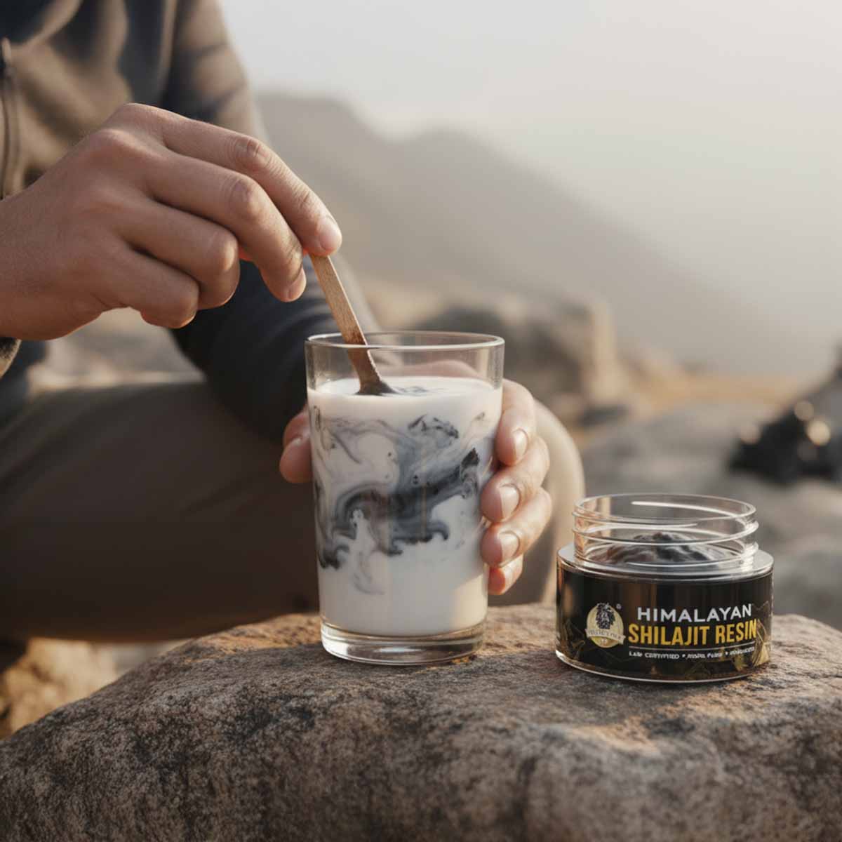 YogaManLab® Himalayan Shilajit Resin Gold | High Fulvic Acid & 87 Trace Minerals | Lab Certified, 100% Natural | 10gm Pack - Image 6